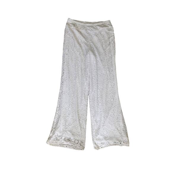 CATO Womens Wide Leg White Pants Size Medium- NEW - Picture 1 of 3